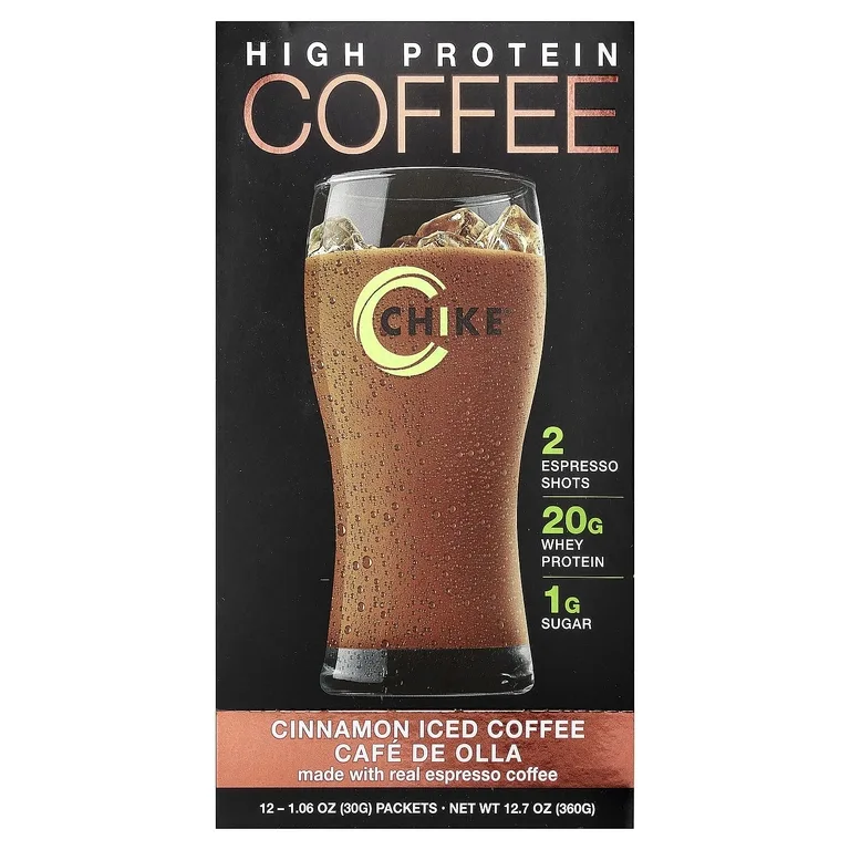 Chike Nutrition, Кофе со льдом с высоким содержанием протеина, корица, 12 пакетиков по 30 г (1,06 унции)