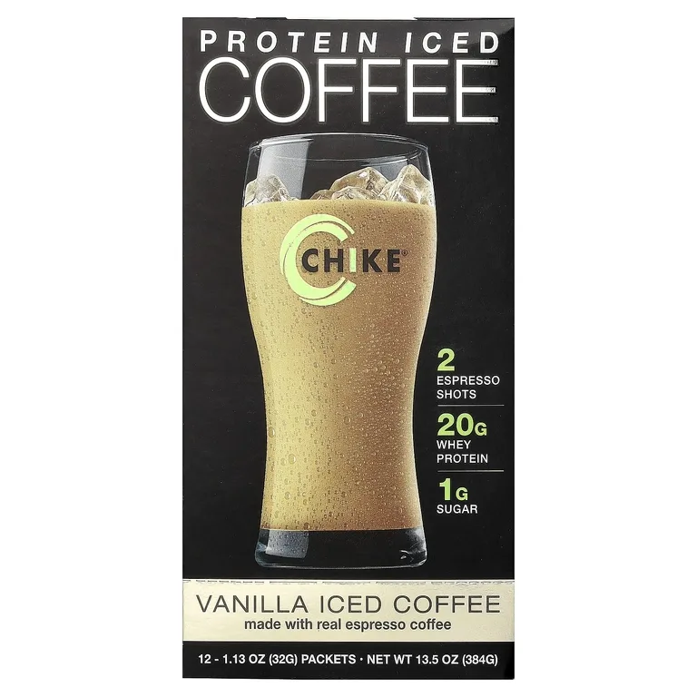 Chike Nutrition, Кофе со льдом, ваниль, 12 пакетиков, 32 г (1,13 унции) каждый