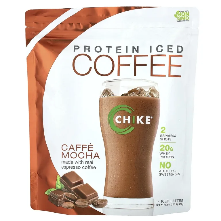 Chike Nutrition, Протеиновый кофе со льдом, кофе с мокко, 462 г (16,3 унции)
