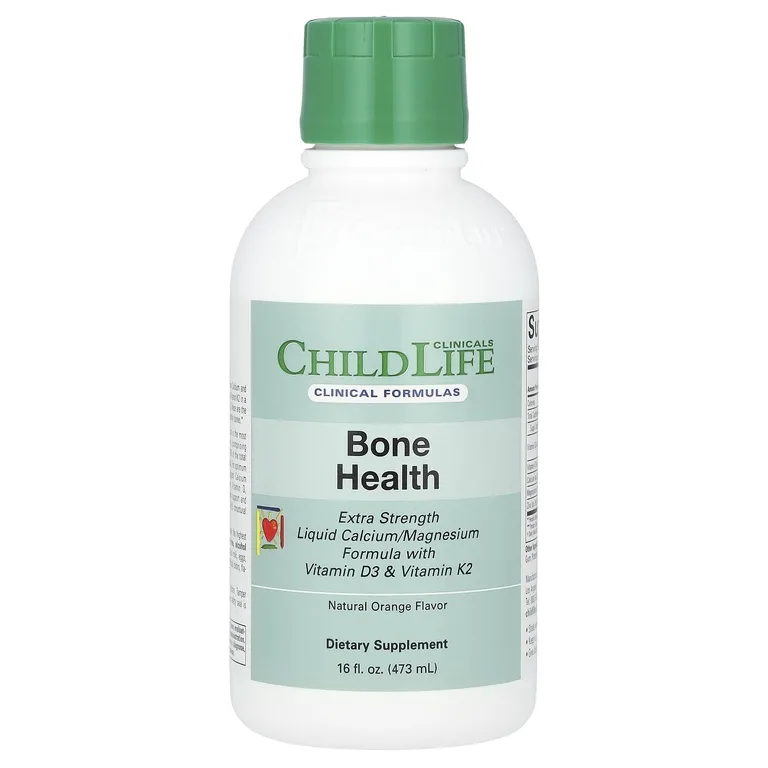 Childlife Clinicals, жидкая добавка с кальцием, магнием, витаминами D3 и K2, с натуральным апельсиновым вкусом, 473 мл (16 жидк. унций)