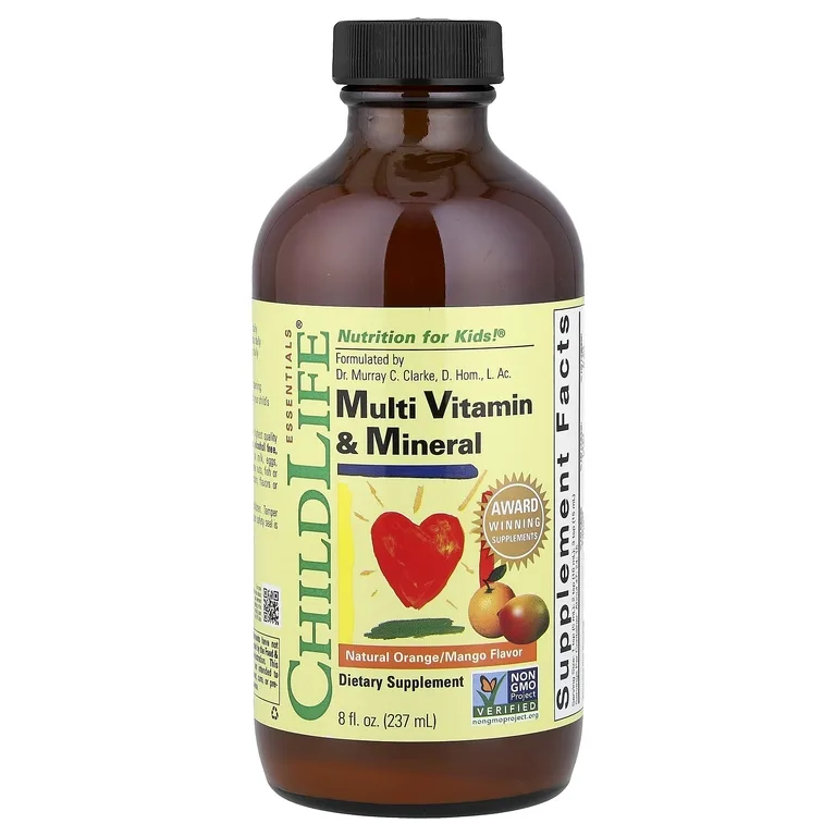ChildLife Essentials, мультивитамины и минералы, натуральный вкус апельсина и манго, 237 мл (8 жидк. унций)