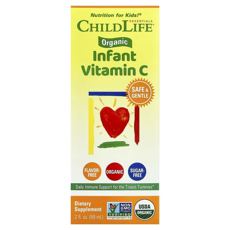 ChildLife Essentials, органический витамин C в каплях для детей, 59 мл (2 жидк. унции)