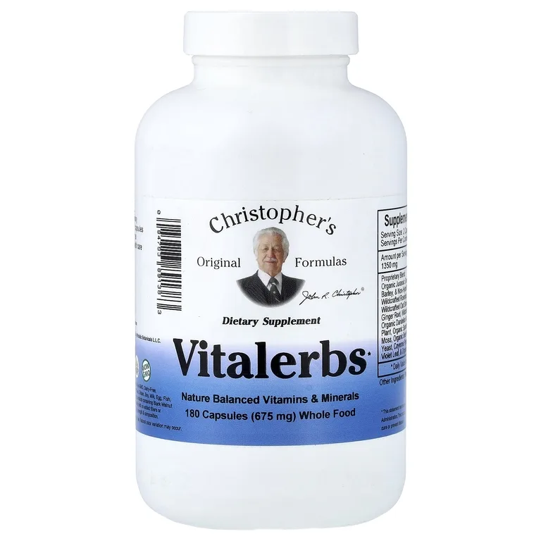 Christopher's Original Formulas, добавка с витаминами и минералами из цельных продуктов, 180 капсул