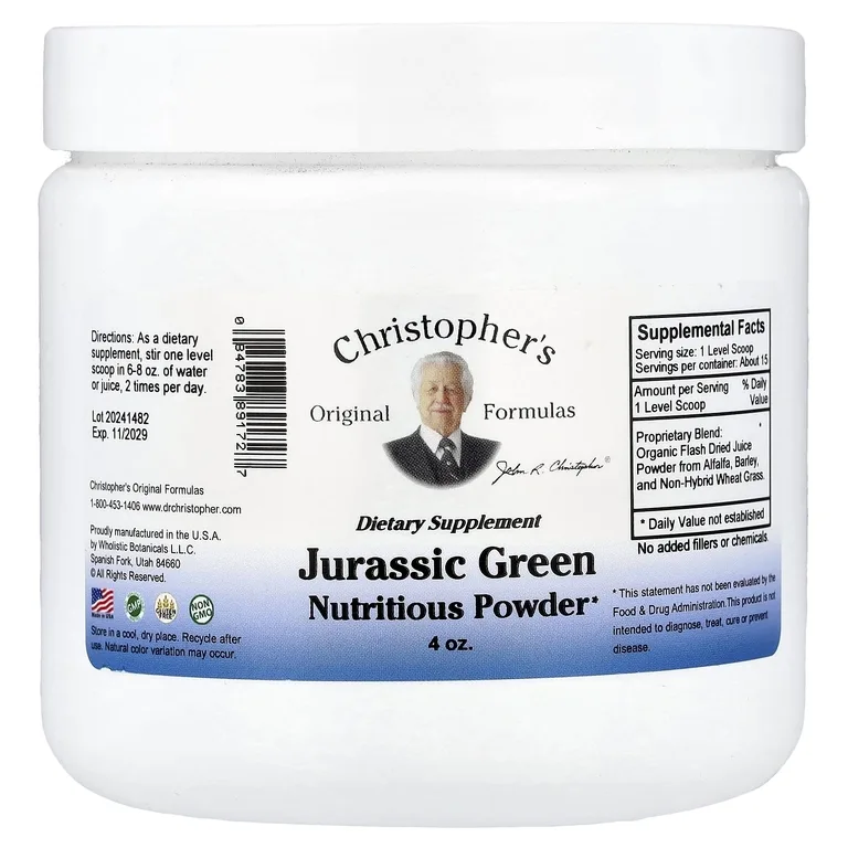 Christopher's Original Formulas, питательный порошок из юрской зеленого чая, 4 унции
