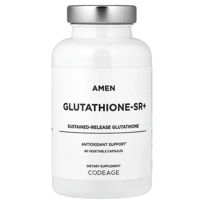 Codeage, Amen, Glutathione-SR+, 60 растительных капсул (250 мг в 1 капсуле)