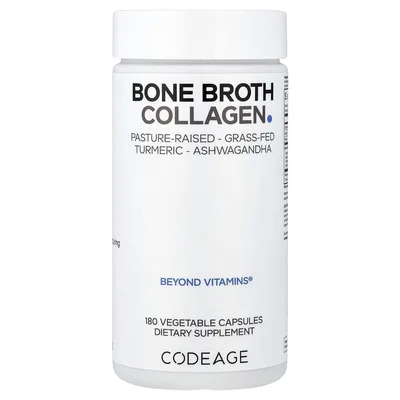 Codeage, Bone Broth Collagen, 180 растительных капсул