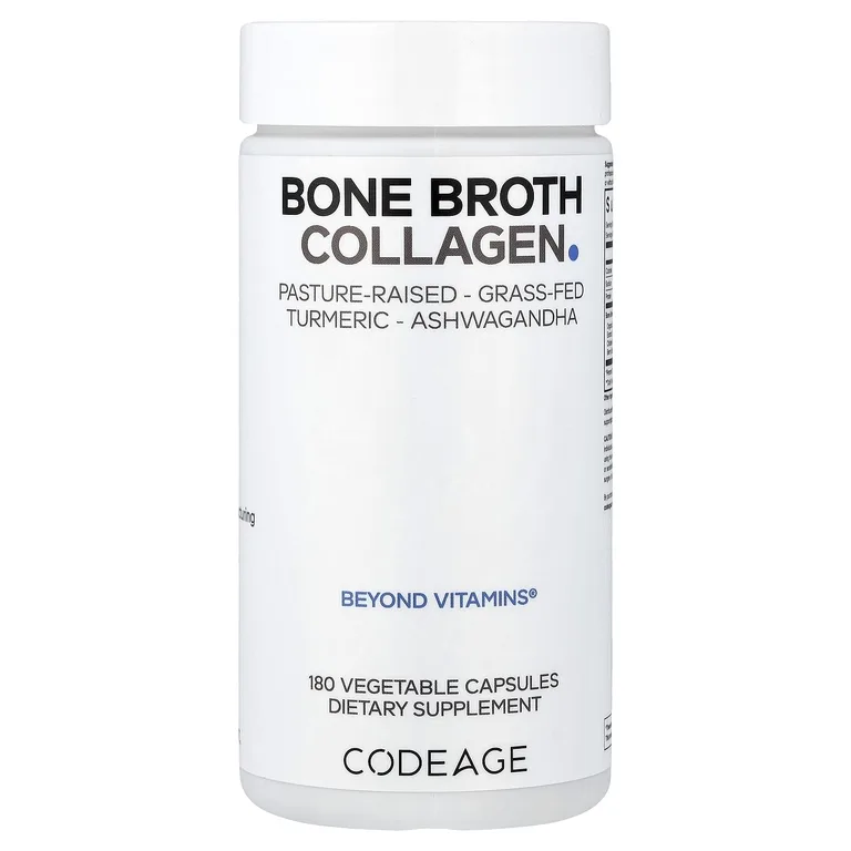 Codeage, Bone Broth Collagen, 180 растительных капсул