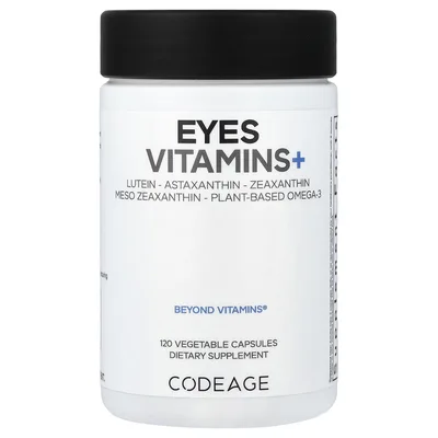 Codeage, Eyes Vitamins+, витамины для глаз, 120 растительных капсул