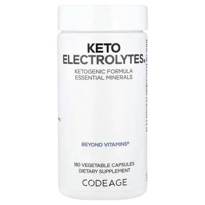 Codeage, кетоэлектролиты, 180 растительных капсул