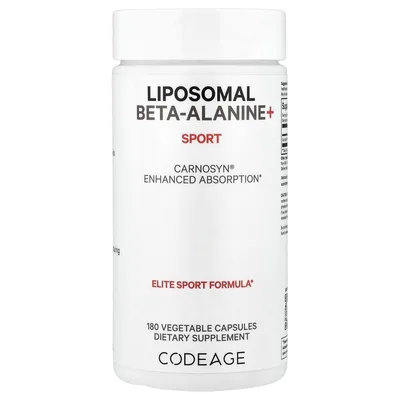 Codeage, Liposomal Beta-Alanine +, Centurion, CarnoSyn, улучшенное усвоение, 180 капсул (533 мг на капсулу)