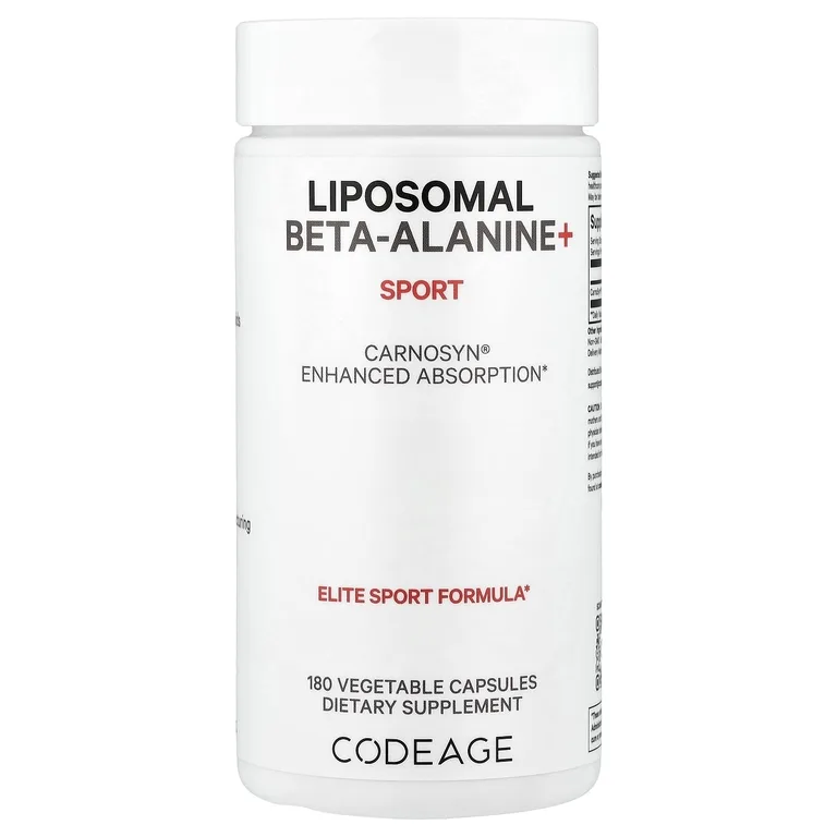 Codeage, Liposomal Beta-Alanine +, Centurion, CarnoSyn, улучшенное усвоение, 180 капсул (533 мг на капсулу)