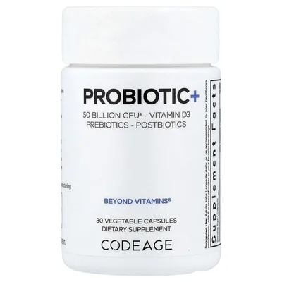 Codeage, Probiotic+, 30 растительных капсул
