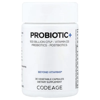 Codeage, Probiotic+, 30 растительных капсул