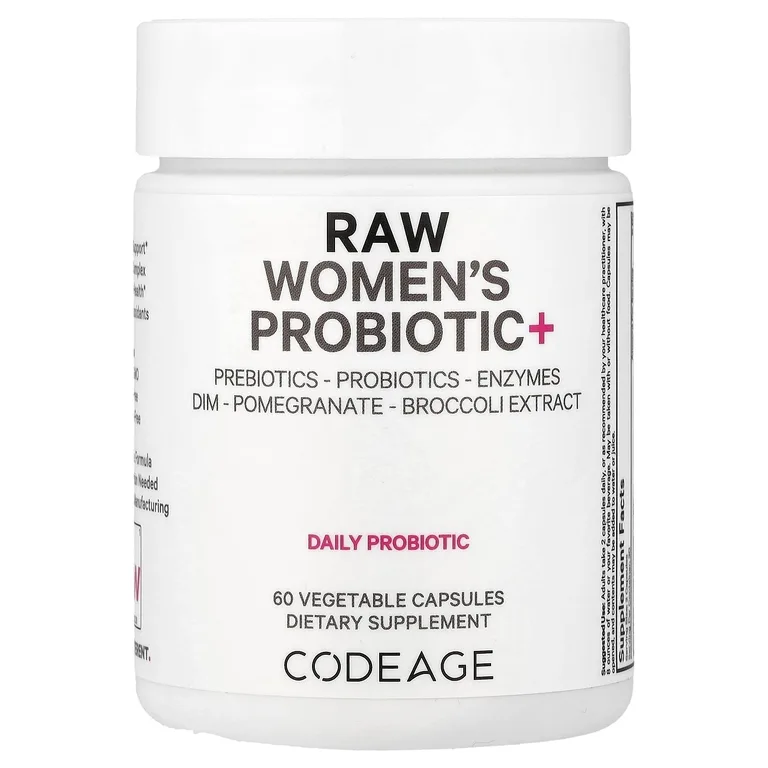Codeage, RAW Women's Probiotic +, 60 растительных капсул