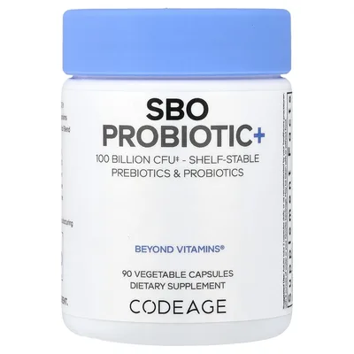 Codeage, SBO Probiotic+, пробиотики, 90 растительных капсул