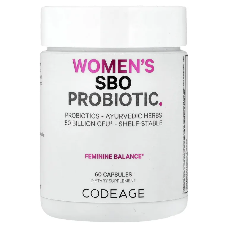 Codeage, SBO Probiotic, пробиотики для женщин, 60 капсул