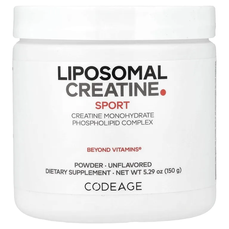 Codeage, Sport, липосомальный креатин в порошке, без добавок, 150 г (5,29 унции)
