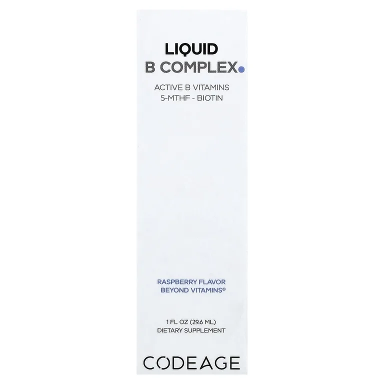 Codeage, жидкий комплекс витаминов группы B, малина, 29,6 мл (1 жидк. унция)