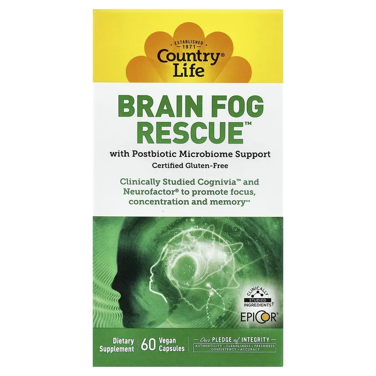 Country Life, Brain Fog Rescue™, 60 веганских капсул