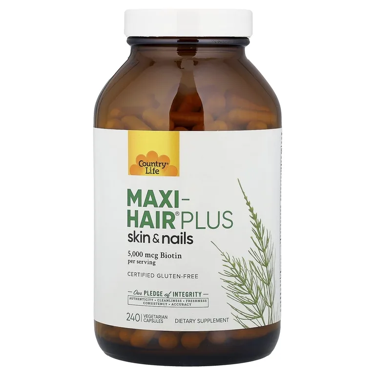 Country Life, Maxi-Hair® Plus, 240 вегетарианских капсул