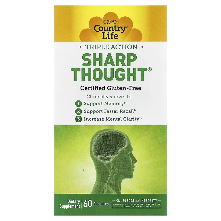 Country Life, Sharp Thought®, тройного действия, 60 капсул