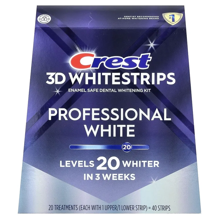 Crest, 3D Whitestrips, набор для отбеливания зубов, безопасный для эмали, 40 полосок