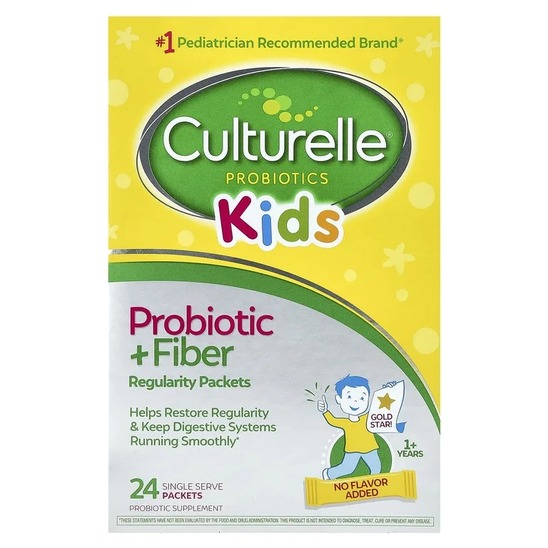 Culturelle, пробиотики и клетчатка, для регулярной работы кишечника детей старше 1 года, 24 порционных пакетика по 4,8 г (0,17 унции)