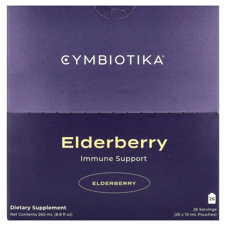 Cymbiotika, Поддержка иммунной системы из бузины, 26 пакетиков по 10 мл (0,3 жидк. Унции)