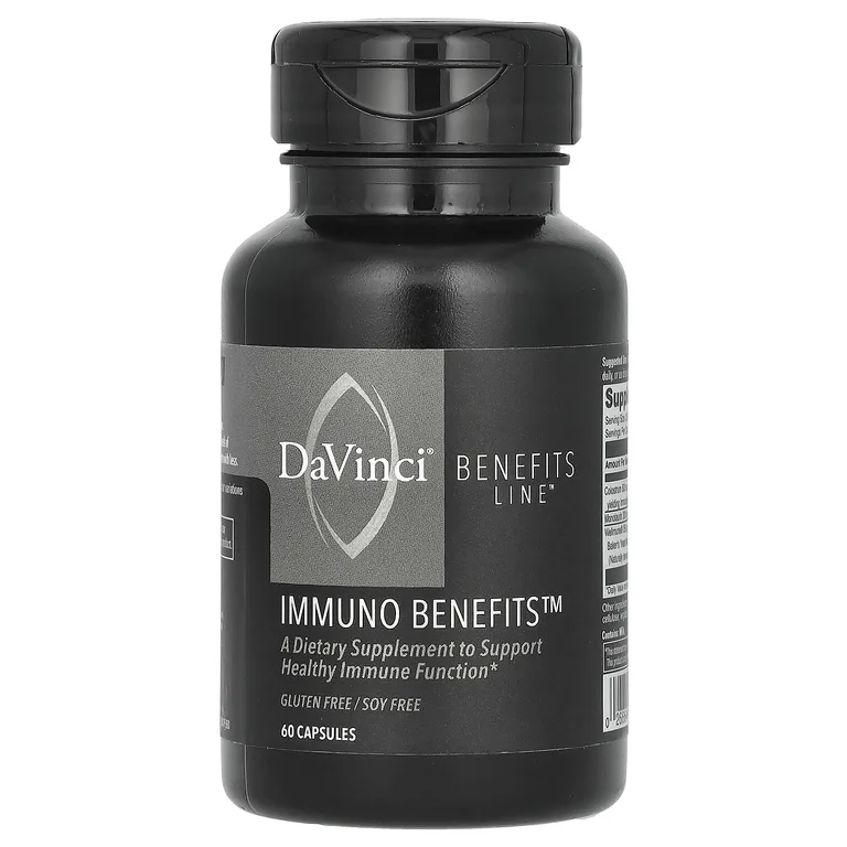 DaVinci Laboratories, Benefits Line, средство для укрепления иммунитета, 60 капсул