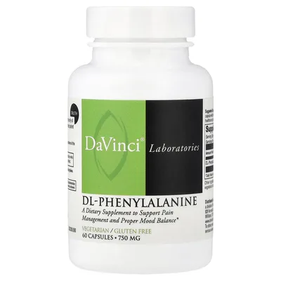 DaVinci Laboratories, DL-фенилаланин, 750 мг, 60 капсул