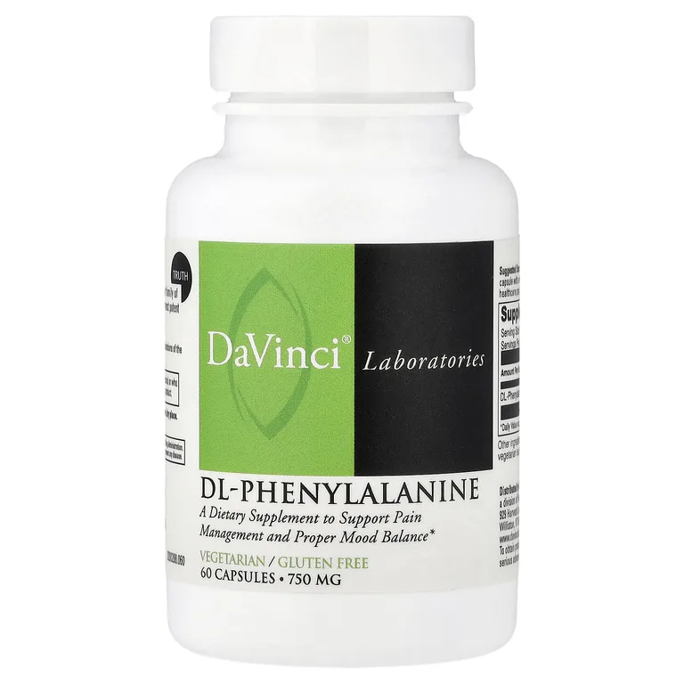 DaVinci Laboratories, DL-фенилаланин, 750 мг, 60 капсул