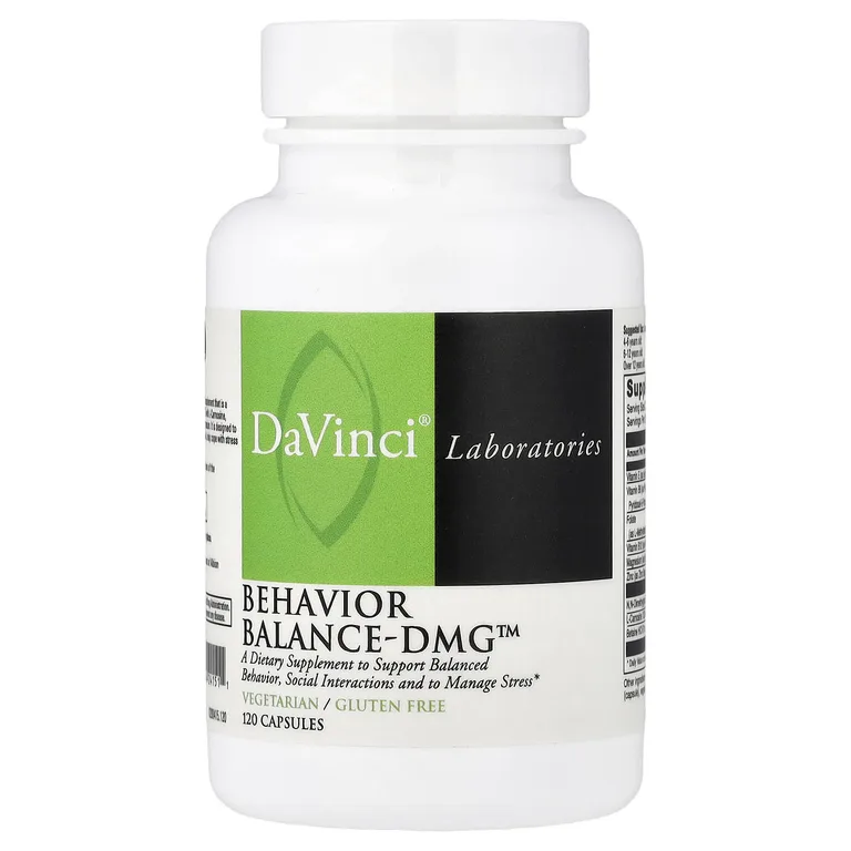 DaVinci Laboratories, добавка для поддержки сбалансированного поведения, социального взаимодействия и для борьбы со стрессом, 120 капсул