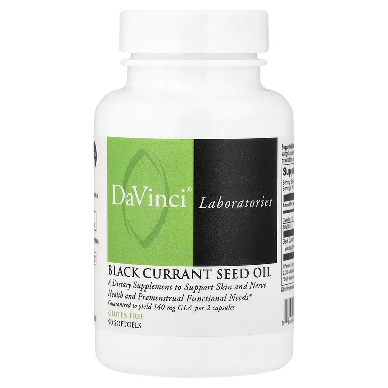DaVinci Laboratories, Масло семян черной смородины, 90 капсул (500 мг в каждой капсуле)
