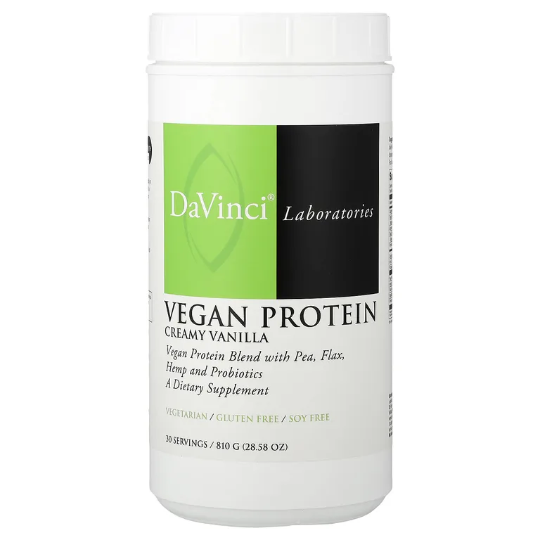 DaVinci Laboratories, Vegan Protein, крем со вкусом ванили, 810 г (28,58 унции)