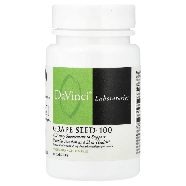 DaVinci Laboratories, виноградная косточка-100, 100 мг, 60 капсул