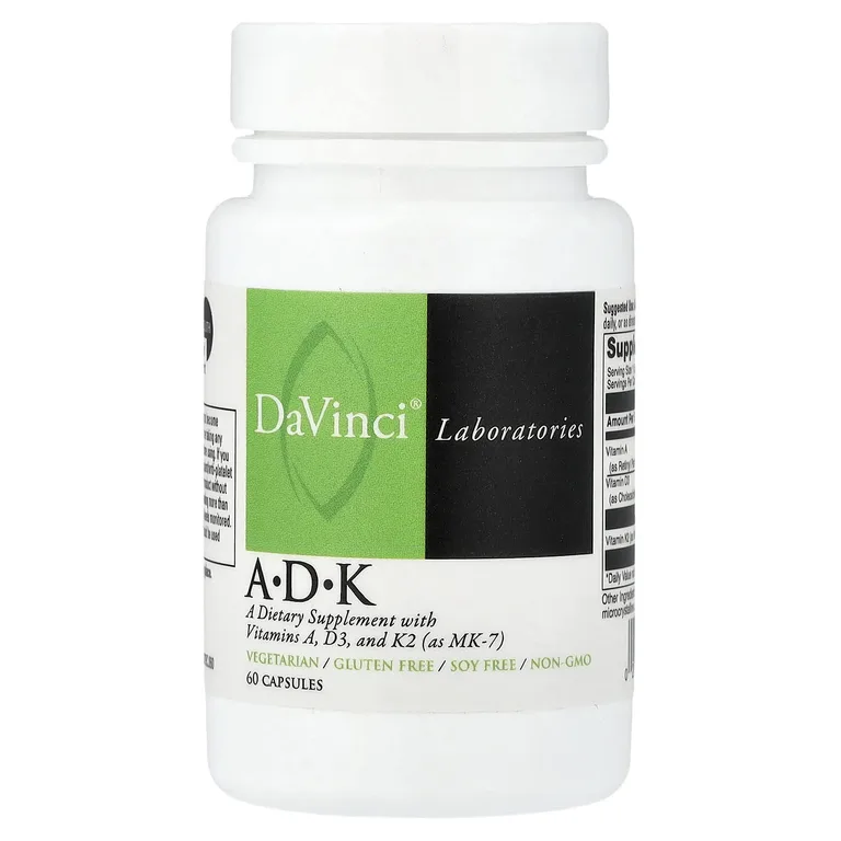 DaVinci Laboratories, витамины A, Д и K, 60 капсул
