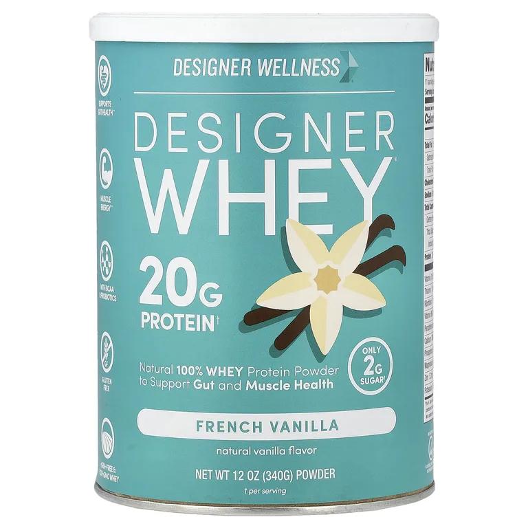 Designer Wellness, натуральный сывороточный протеин, французская ваниль, 340 г