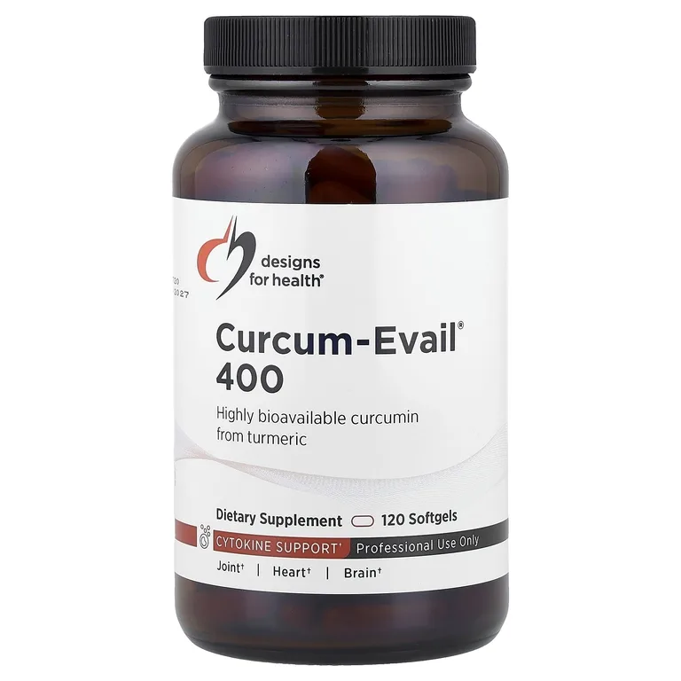Designs For Health, Curcum-Evail® 400, куркумин, 120 капсул (400 мг в 1 капсуле)