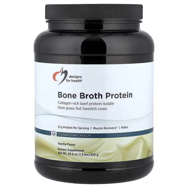 Designs For Health, протеин Bone Broth, ваниль, 810 г (1,8 фунта)