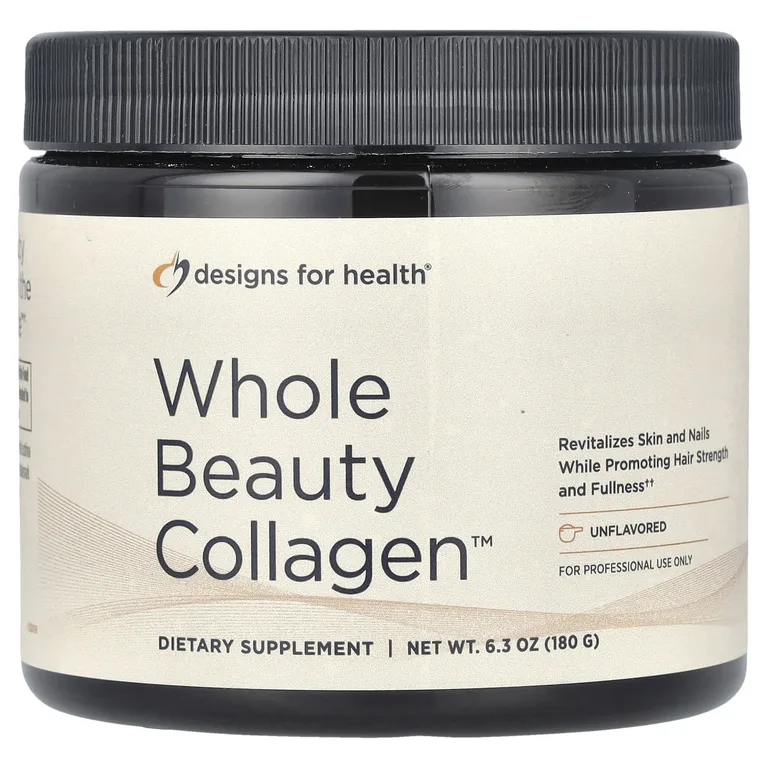 Designs For Health, Whole Beauty Collagen™, коллаген без добавок, 180 г (6,3 унции)