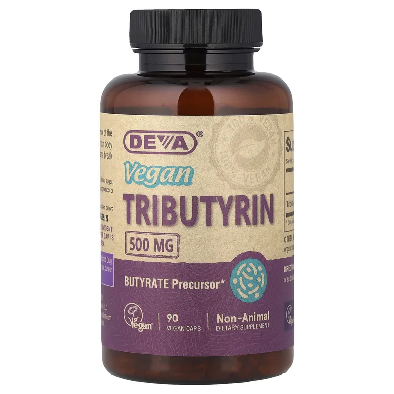 Deva, Веганский трибутирин, 500 мг, 90 веганских капсул