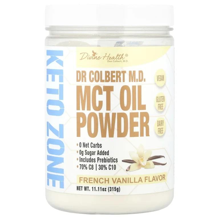 Divine Health, порошок из масла MCT, французская ваниль, 315 г (11,11 унции)