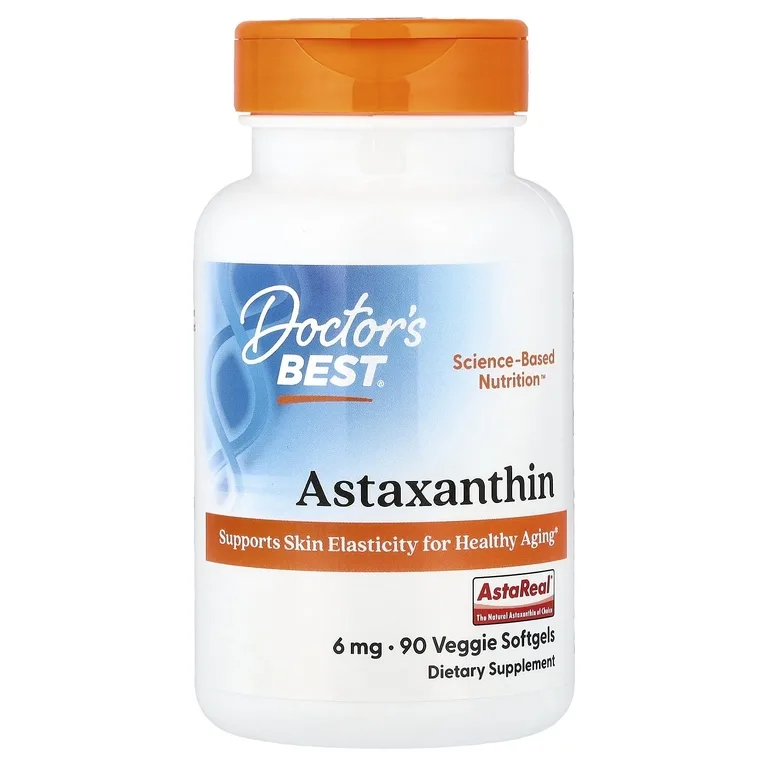 Doctor's Best, астаксантин, 6 мг, 90 растительных капсул