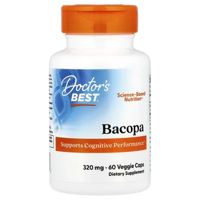 Doctor's Best, бакопа, 320 мг, 60 вегетарианских капсул