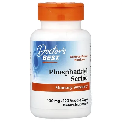Doctor's Best, фосфатидилсерин, 100 мг, 120 растительных капсул