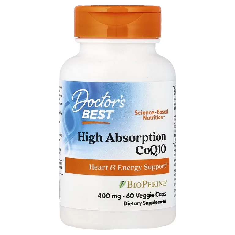 Doctor's Best, легкоусвояемый коэнзим Q10 с черным перцем BioPerine®, 60 растительных капсул