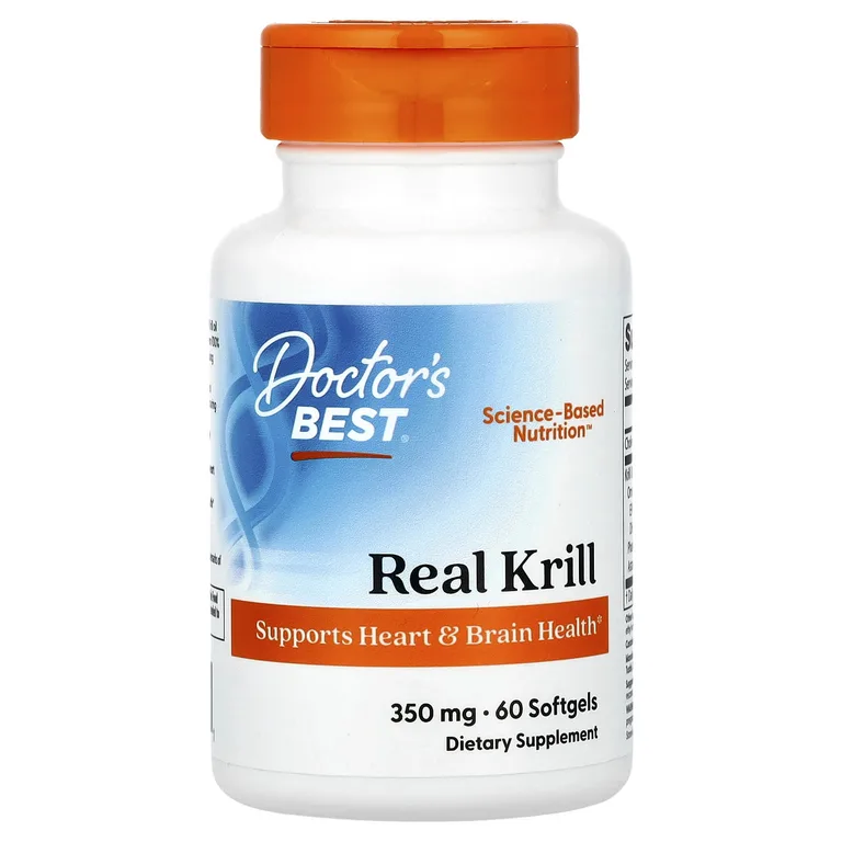 Doctor's Best, Настоящий криль, 60 мягких таблеток