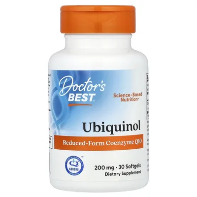 Doctor's Best, Убихинол, 200 мг, 30 желатиновых капсул