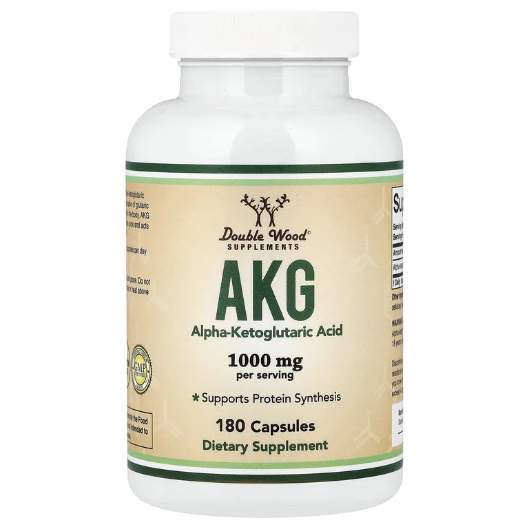 Double Wood Supplements, AKG, 180 капсул (500 мг в 1 капсуле)