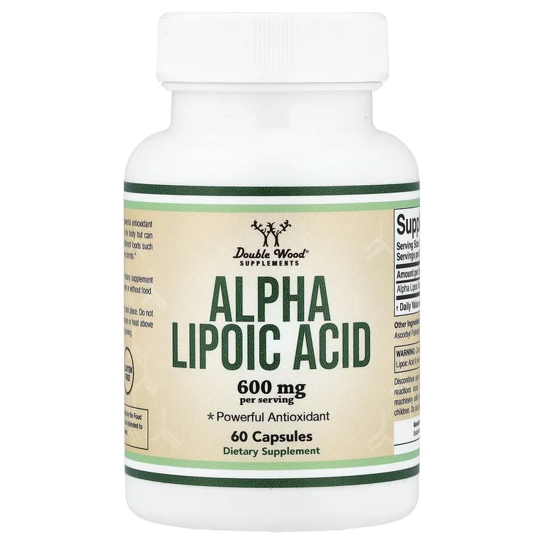 Double Wood Supplements, Альфа-липоевая кислота, 60 капсул (300 мг в капсуле)